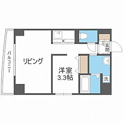 札幌レジデンス植物園 1LDKの間取図画像
