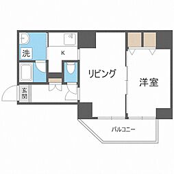 パルクアレースダハイム 1LDKの間取図画像