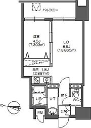 レジディア南一条イースト 1LDKの間取図画像