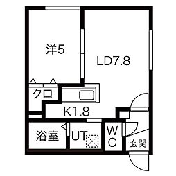 GRANDIR 1LDKの間取図画像