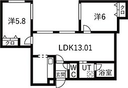メニーズコート山鼻 1階/-