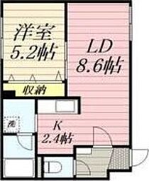 ドリホ豊平公園A 1LDKの間取図画像