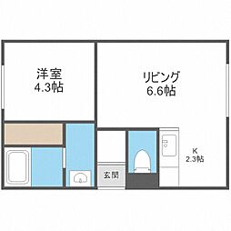sumika 1LDKの間取図画像