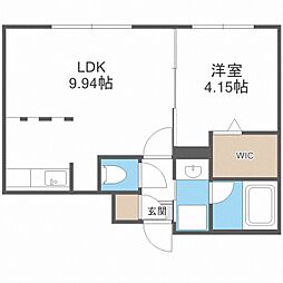 メルヴェイユ琴似 1LDKの間取図画像