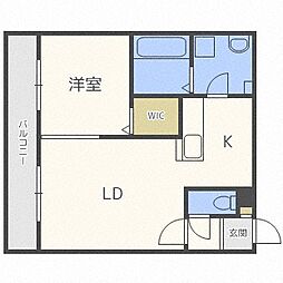ange-or 1LDKの間取図画像
