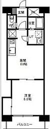 カノントヨヒラ 1LDKの間取図画像