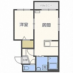 ジョヴァンニ菊水 1LDKの間取図画像