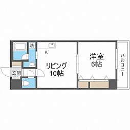 フォレスト円山 1LDKの間取図画像
