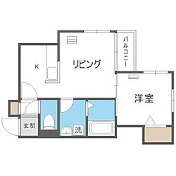 プラトリーナ澄川 1LDKの間取図画像