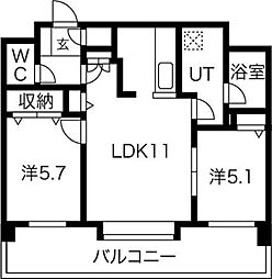 札幌市営東西線 宮の沢駅 徒歩8分 5階/-