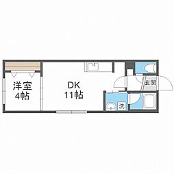 キングハウスN21W7 1LDKの間取図画像