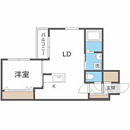 CARRERA行啓通 1LDKの間取図画像