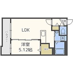 ティエラ二十四軒 1LDKの間取図画像