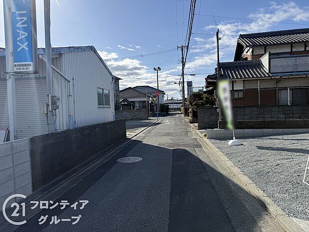 現地写真更新!現地ご案内とともに住宅ローンのご相談も承ります!実際の道路幅や雰囲気は、ぜひ一緒に現地で確認いたしましょう
