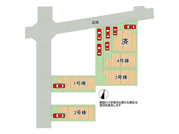 全5区画、好評分譲中！　1号棟！