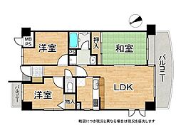 ライオンズマンション八尾 3LDKの間取図画像