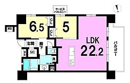 プレミスト北谷アラハビーチ The TERACE 2LDKの間取図画像