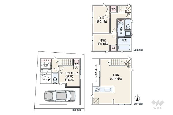 間取り 名古屋市瑞穂区新開町 一戸建て