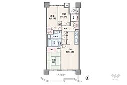 リーデンススクエアザ・シーズ 3LDKの間取図画像