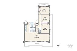 ユニーブル鹿山 3LDKの間取図画像
