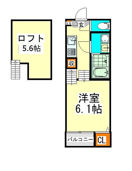 愛知県名古屋市守山区西新(賃貸アパート1R・2階・21.94㎡)の写真 その2