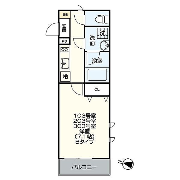 同じ建物の物件間取り写真 - ID:223032454709