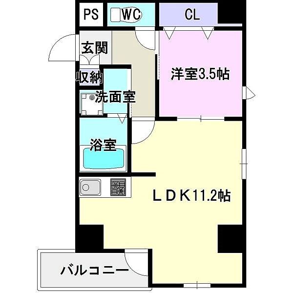 愛知県名古屋市天白区向が丘１丁目(賃貸マンション1LDK・2階・37.12㎡)の写真 その2