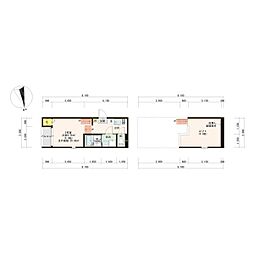 JR中央本線 新守山駅 徒歩8分の賃貸アパート 2階1Kの間取り