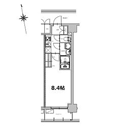 名古屋市営東山線 今池駅 徒歩5分の賃貸マンション 1階1Kの間取り