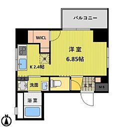 名古屋市営東山線 池下駅 徒歩3分の賃貸マンション 7階1Kの間取り