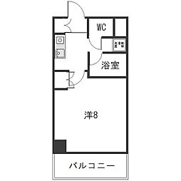 名古屋市営桜通線 今池駅 徒歩5分の賃貸マンション 7階1Kの間取り