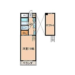 名古屋市営東山線 本山駅 徒歩5分の賃貸マンション 13階1Kの間取り