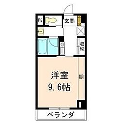 名古屋市営鶴舞線 原駅 徒歩4分の賃貸マンション 3階1Kの間取り