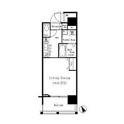 名古屋市営名城線 本山駅 徒歩3分の賃貸マンション 2階1Kの間取り