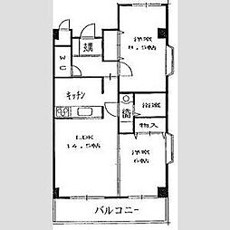 ドリームコート 1階2LDKの間取り
