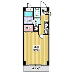 名古屋市営鶴舞線 植田駅 徒歩32分の賃貸アパート 2階1Kの間取り