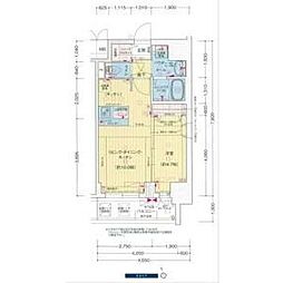 名古屋市営東山線 今池駅 徒歩5分の賃貸マンション 6階1LDKの間取り