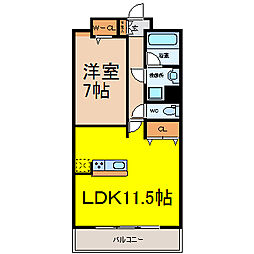 名古屋市営東山線 今池駅 徒歩5分の賃貸マンション 6階1LDKの間取り