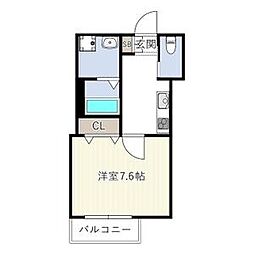 名古屋市営鶴舞線 塩釜口駅 徒歩5分の賃貸アパート 1階1Kの間取り