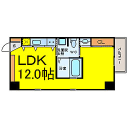 名古屋市営東山線 覚王山駅 徒歩5分の賃貸マンション 3階ワンルームの間取り