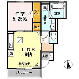 名古屋市営東山線 池下駅 徒歩10分の賃貸アパート 1階1LDKの間取り