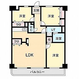 グランドハイリス本山 3LDKの間取図画像