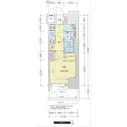 プレサンス新栄ユリシス 1Kの間取図画像