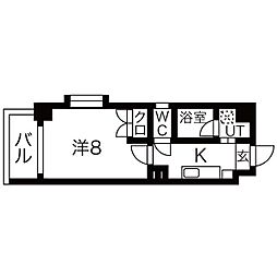アールズヒルズ社台 1Kの間取図画像