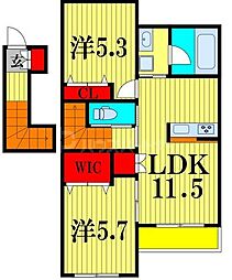 HEBEL　MAISON・α 2階2LDKの間取り
