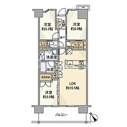 ソライエ流山おおたかの森 4階3LDKの間取り