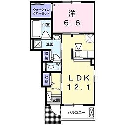 コリーナ　デュオ 1階1LDKの間取り