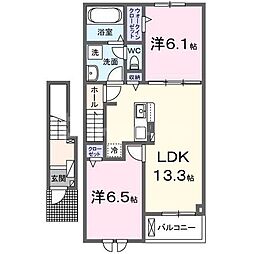 セレシア　おおたかの森 2階2LDKの間取り