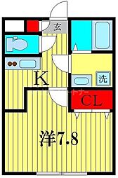 流山ＰＳ-1 1階1Kの間取り