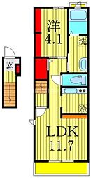ガーナ 1LDKの間取図画像